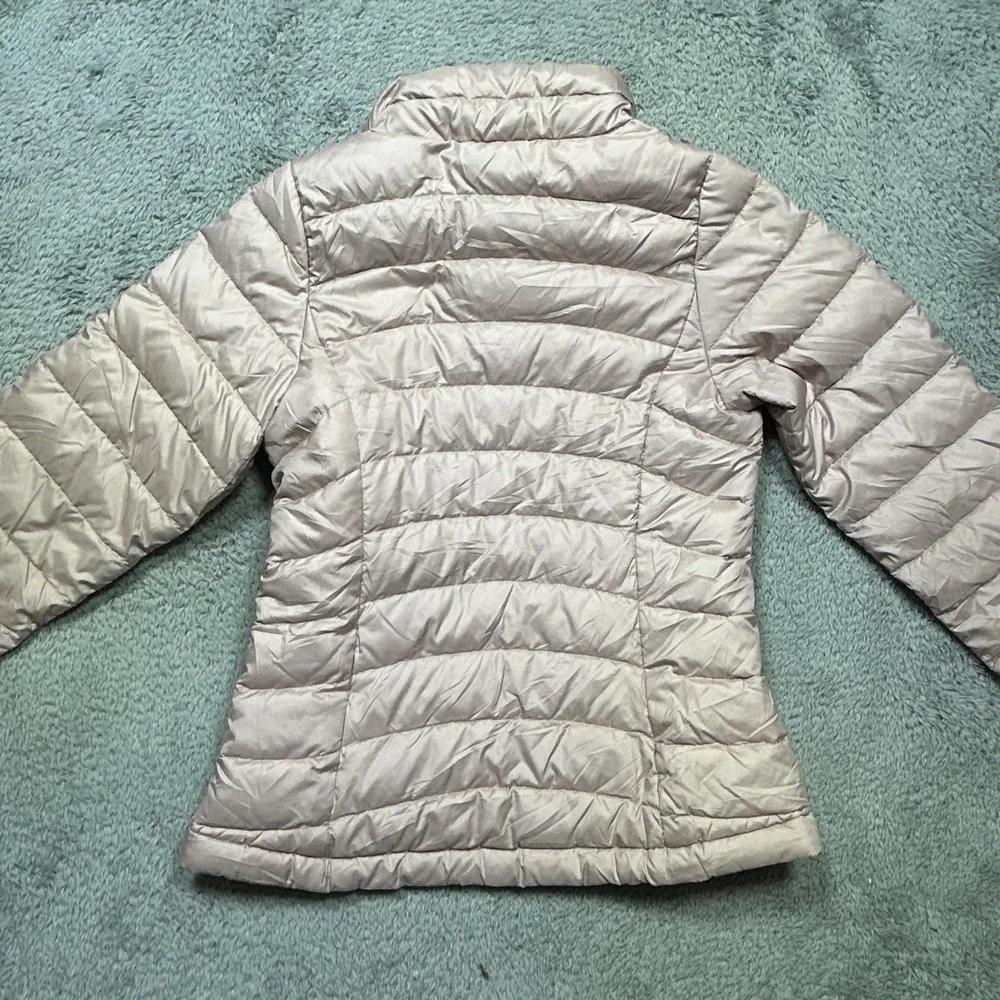 Patagonia Down Sweater Girls M (10) Pink Full Zip Puffer Jacket Outdoor *SPOTS